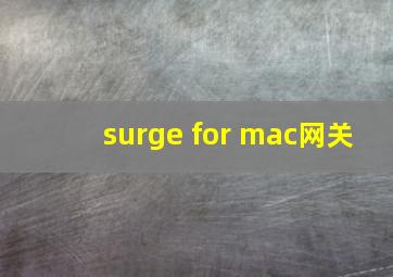 surge for mac网关